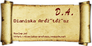 Dianiska Arétász névjegykártya